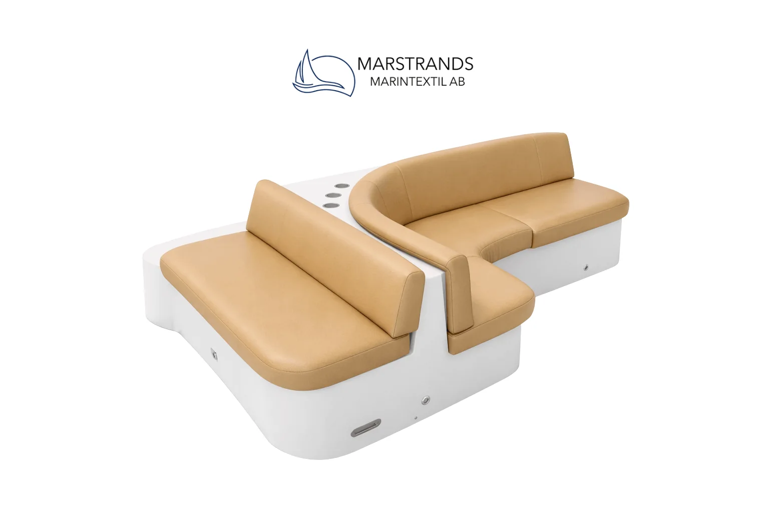 CAD design av skräddarsydda båtdynor och yacht dynor i beige Silvertex för Majesty 110 Alina Maria II