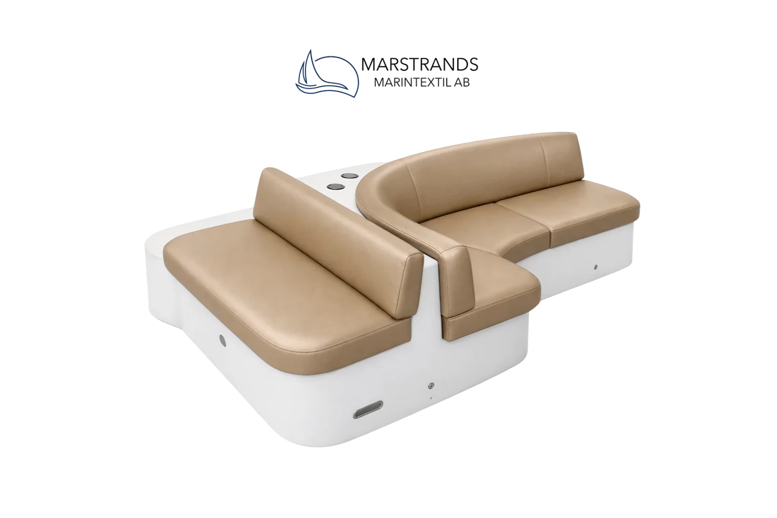 CAD design av skräddarsydda båtdynor och yacht dynor för Majesty 110 Alina Maria II i mörk beige Silvertex