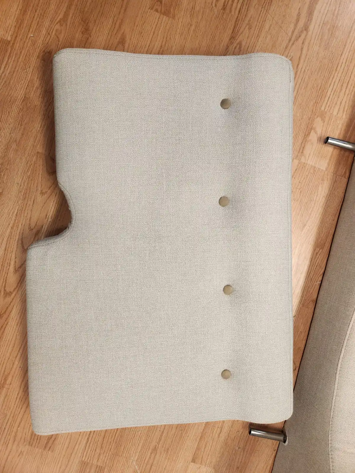 Back cushion for Saga 315 in light beige - upholstered boat cushion with buttons for salon in Gothenburg