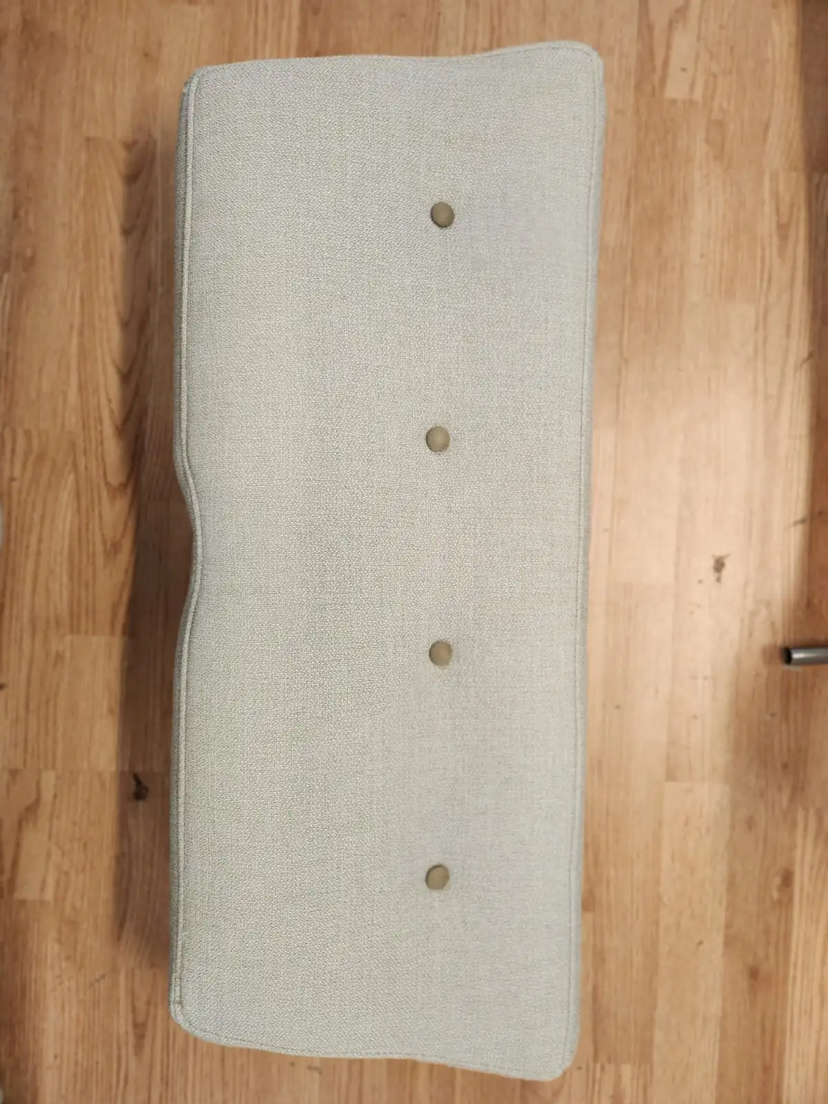 Long seat cushion for Saga 315 in light beige polycotton - upholstered boat cushions Gothenburg
