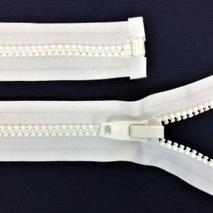 Cremallera – Delrin – 8 mm – Blanca – Deslizador de plástico