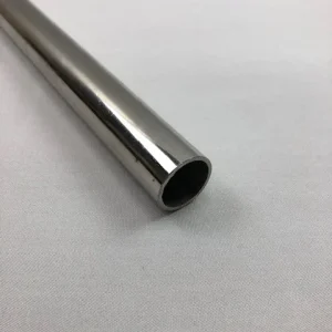 Tube en acier inoxydable brillant à ouverture ronde