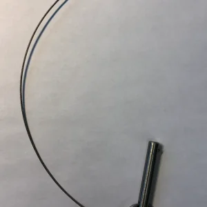 Tornillo de acero inoxidable de 6 × 42 mm con anilla, cable de seguridad y placa de fijación
