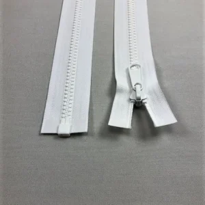 Cremallera YKK – Delrin – 10 mm – Blanca – Corredor metálico