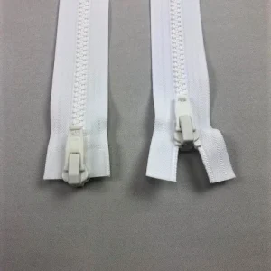 Cremallera YKK – Delrin – Blanca – Deslizador de plástico